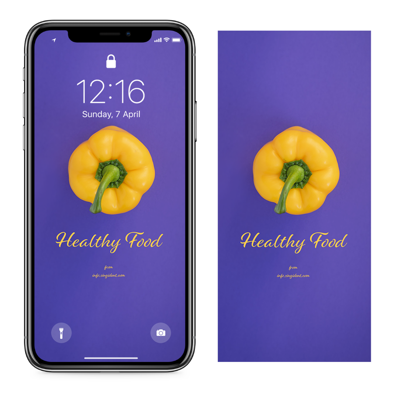 03 노란색 파프리카 C - Healthy Food 아이폰보라색배경화면