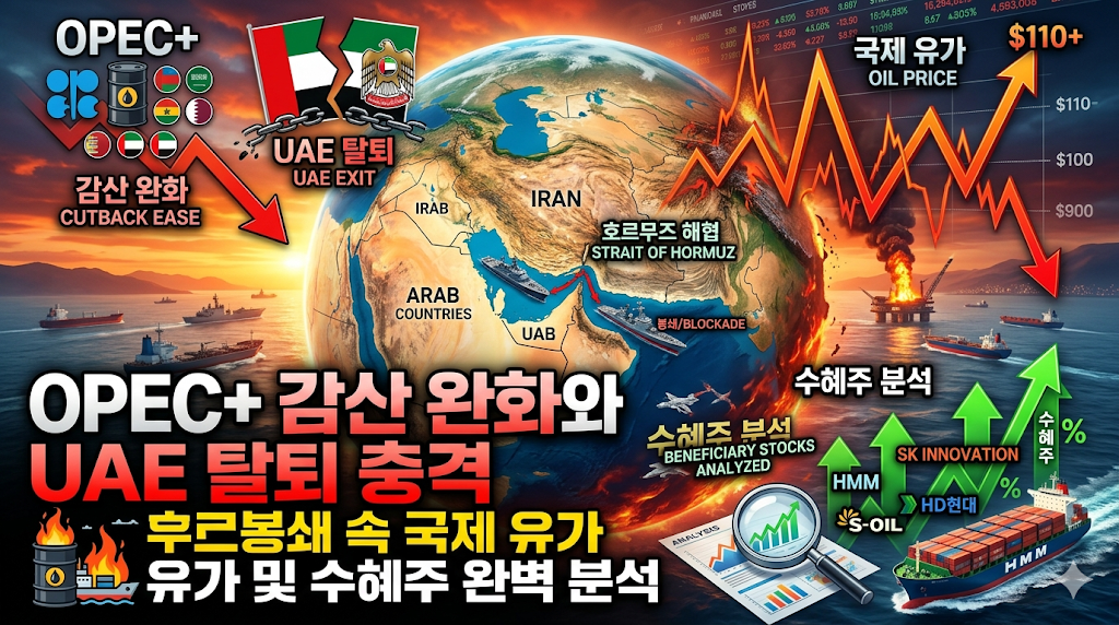 OPEC+ 감산 완화 무산? UAE 탈퇴&middot;호르무즈 봉쇄 파장 및 유가 수혜주 TOP 5