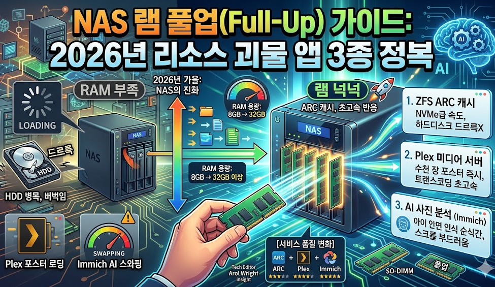 내 NAS의 램을 '풀뱅크'로 채우게 만든 주범, 셀프 호스팅 앱 3선 (2026)