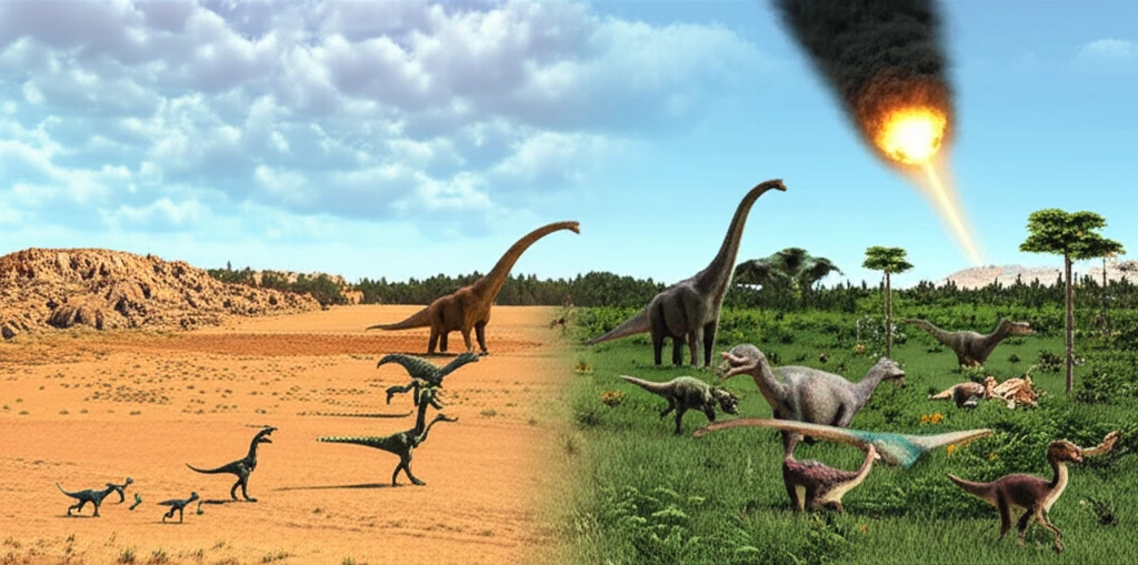 공룡 시대별 생태계 변화 트라이아스기