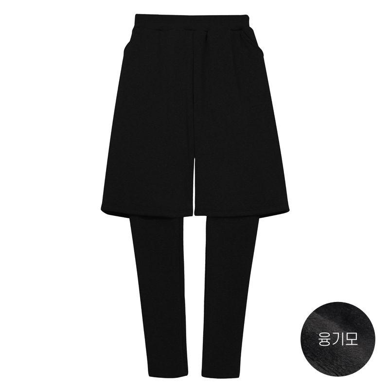 바풀 ER GY 18910 융털기모 바지 레깅스 6부 팬츠 레깅스