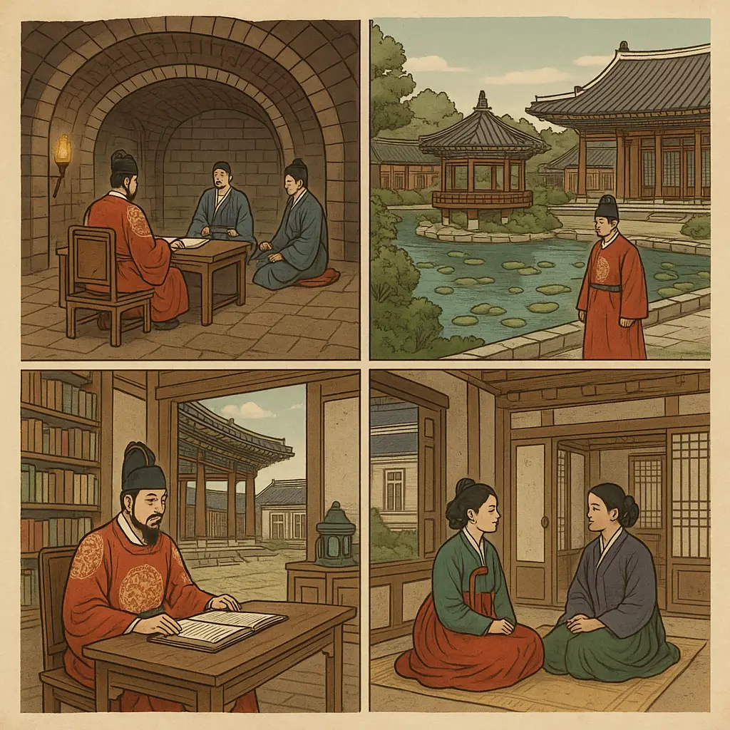 조선 왕실 비밀 공간 일러스트