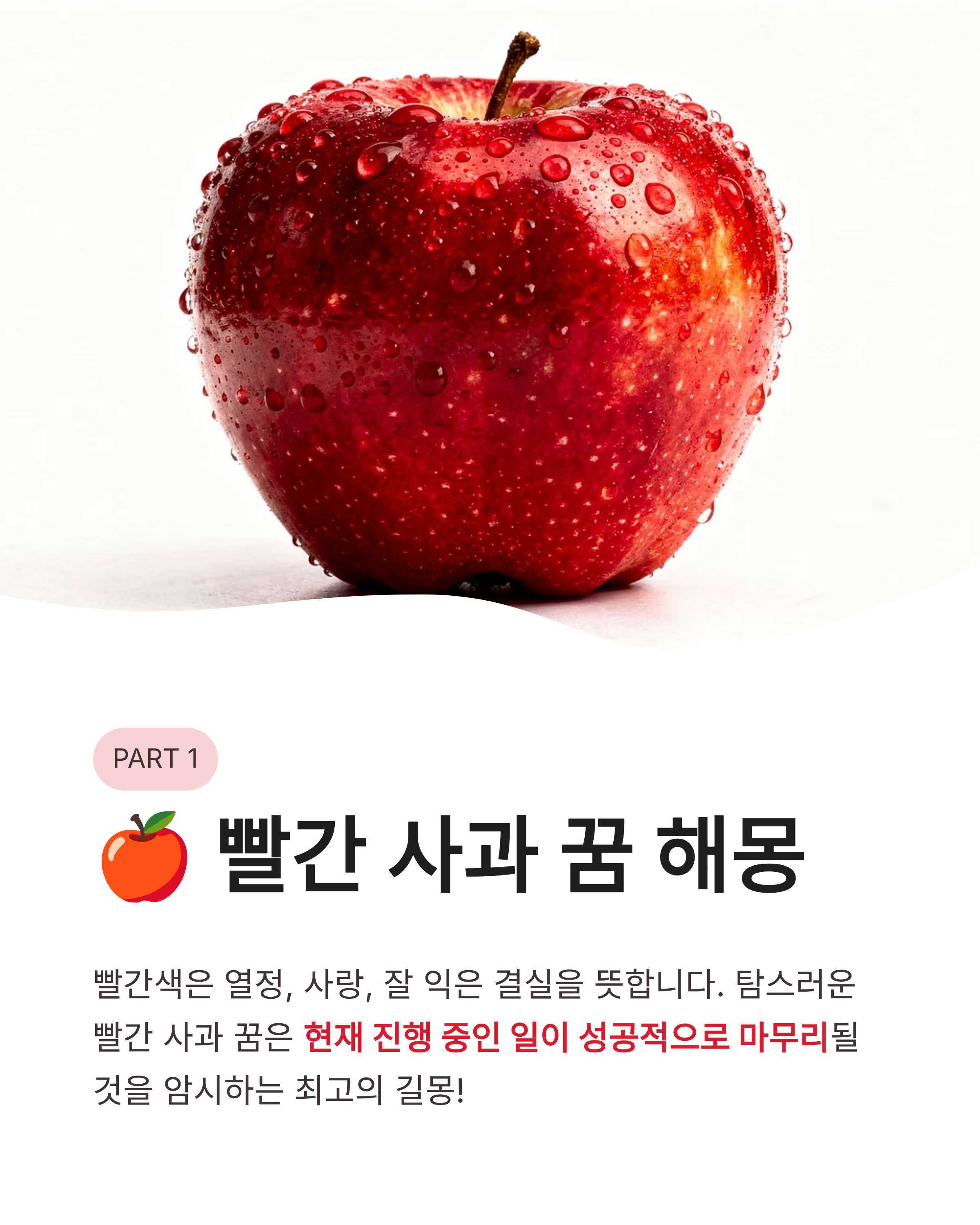 사과꿈 해몽 빨간 사과 먹고 따는 태몽까지? 탐스러운 행운의 비밀 공개!