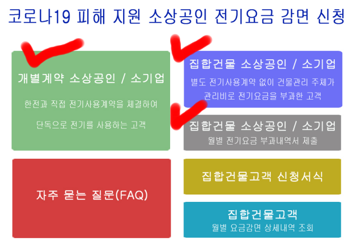 소상공인전기요금감면신청