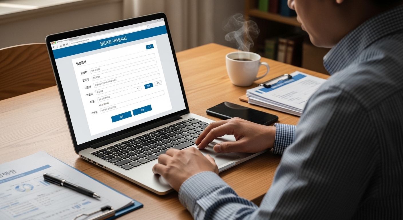 전기요금 지원 온라인 신청 화면 이미지