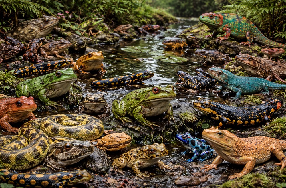 양서류, 파충류
