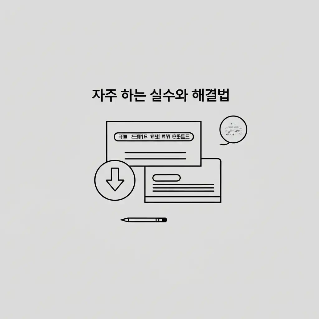 구글 드라이브 사용 시 흔히 겪는 실수와 문제 해결 팁을 안내하는 이미지