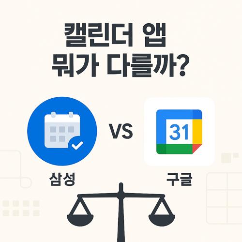삼성 캘린더 vs 구글 캘린더 섬네일