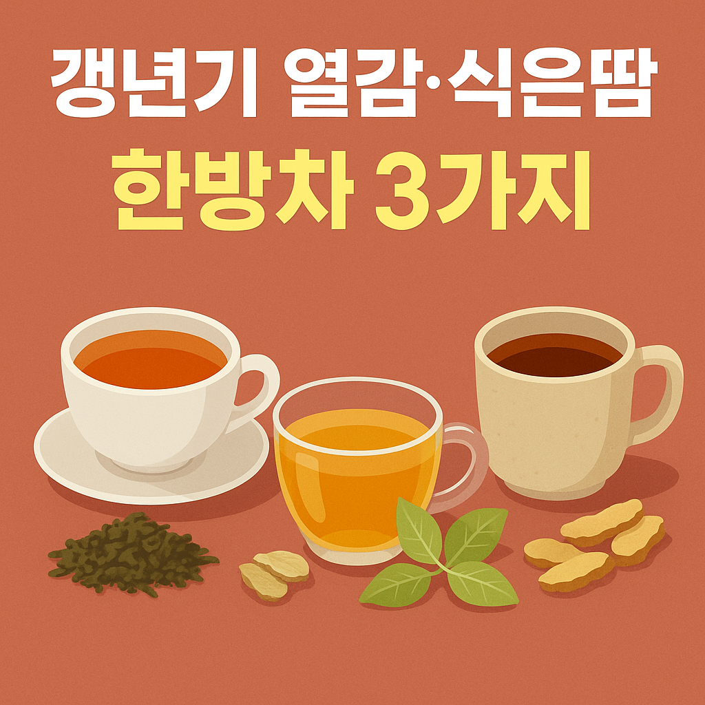 갱년기 열감·식은땀, 한방차