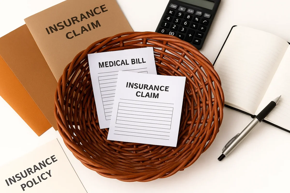 보험 청구 서류와 의료비 청구서
