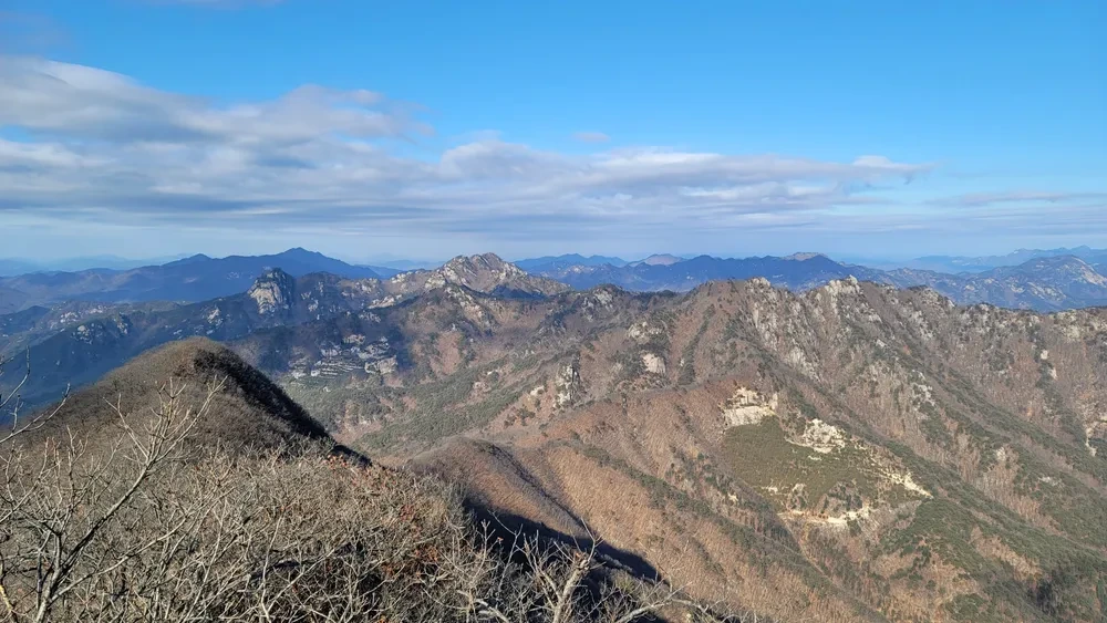 대야산 등산코스 지도