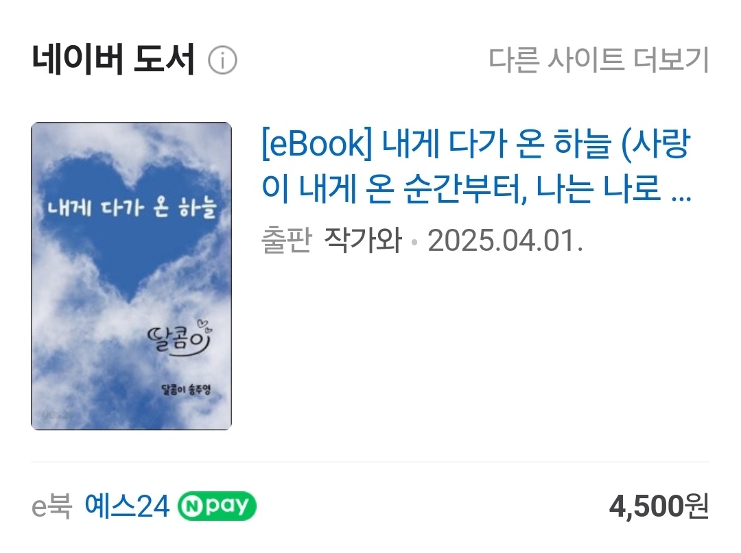 감성 시집 『내게 다가온 하늘』 출간! 사랑과 회복의 문장이 당신에게 닿기를