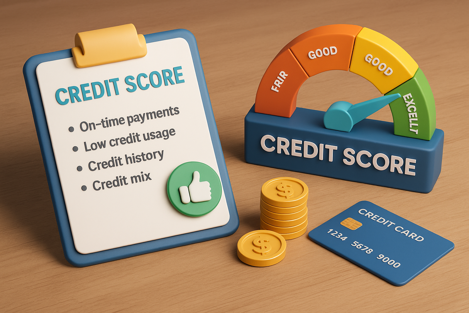 신용점수를 연상하는 스코어 보드와 그래프를 이미지화 한 그림