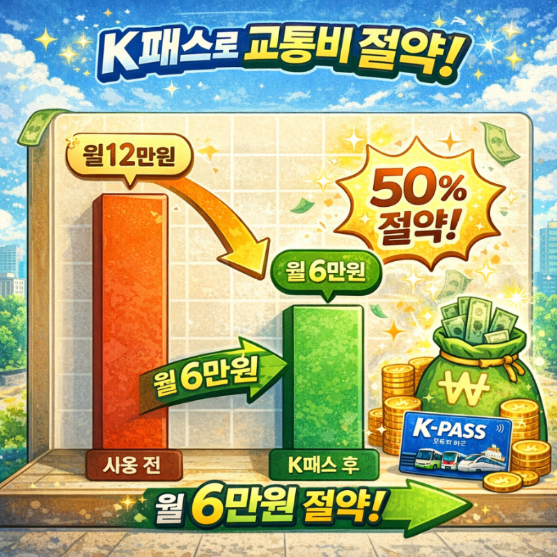 alt="K패스 모두의 카드 교통비 절약 혜택과 대중교통 이용 지원 정책 이미지"