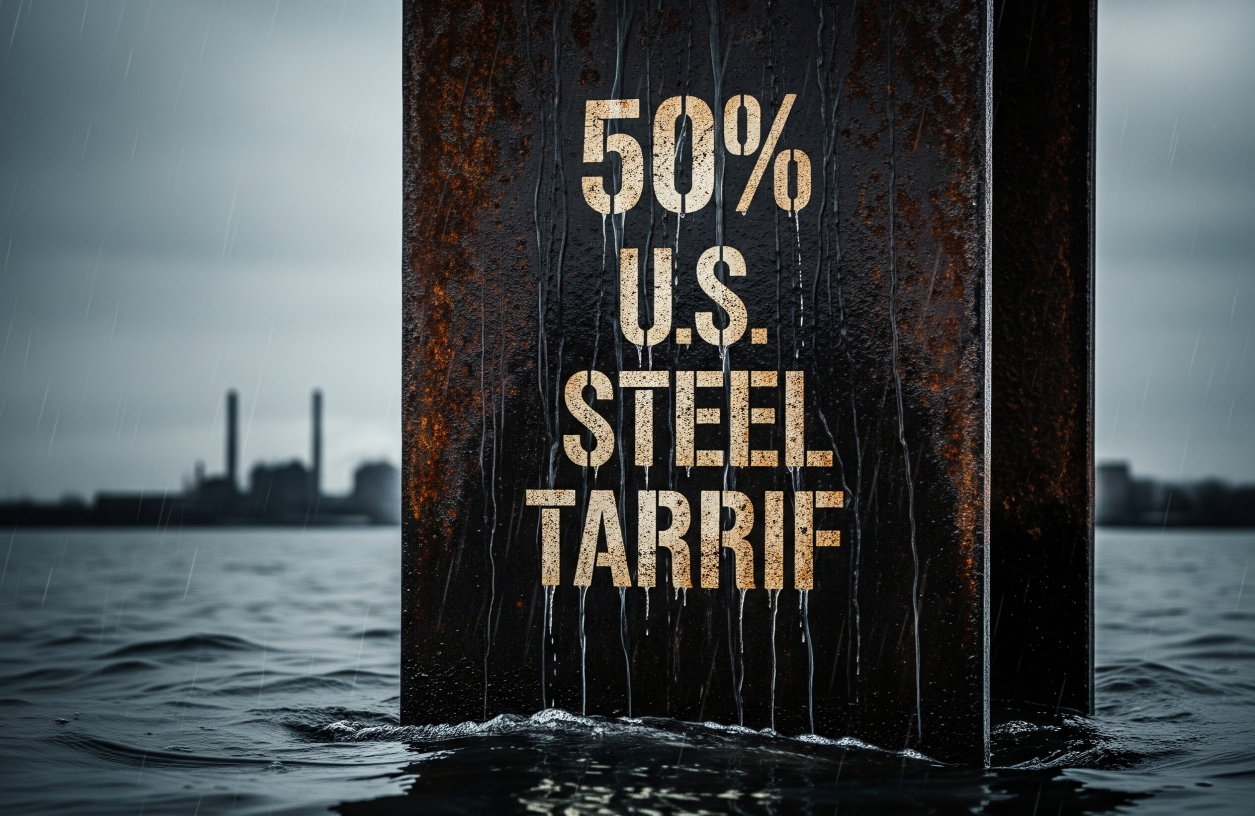 미국의 철강관세 50%에 대한 이미지