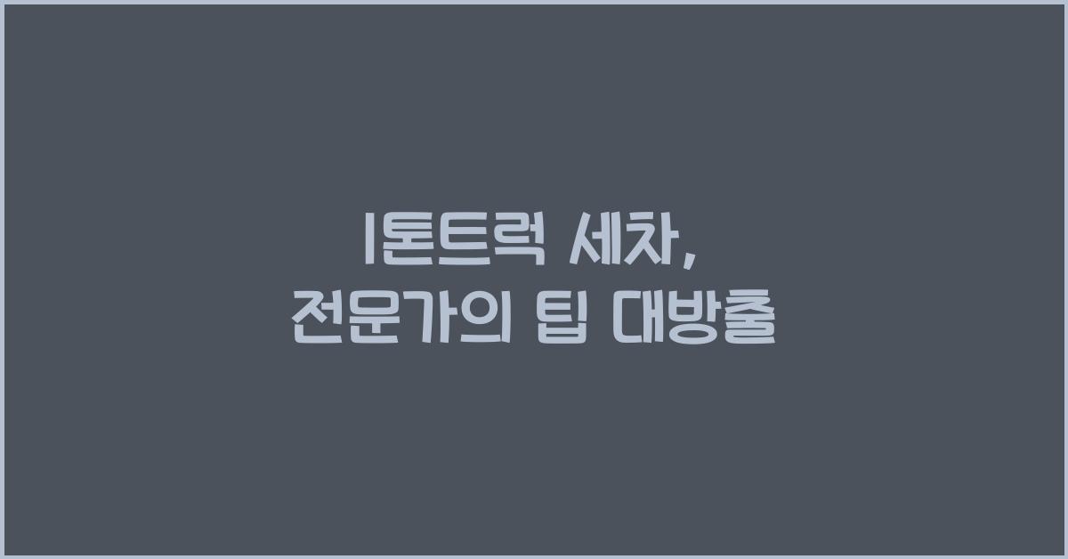1톤트럭 세차