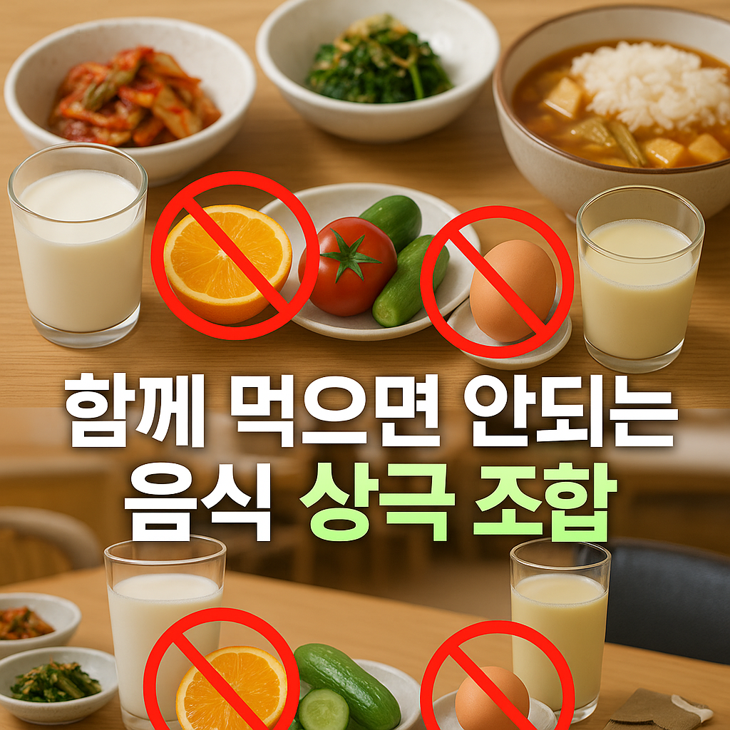 함께 먹으면 안되는 음식 조합