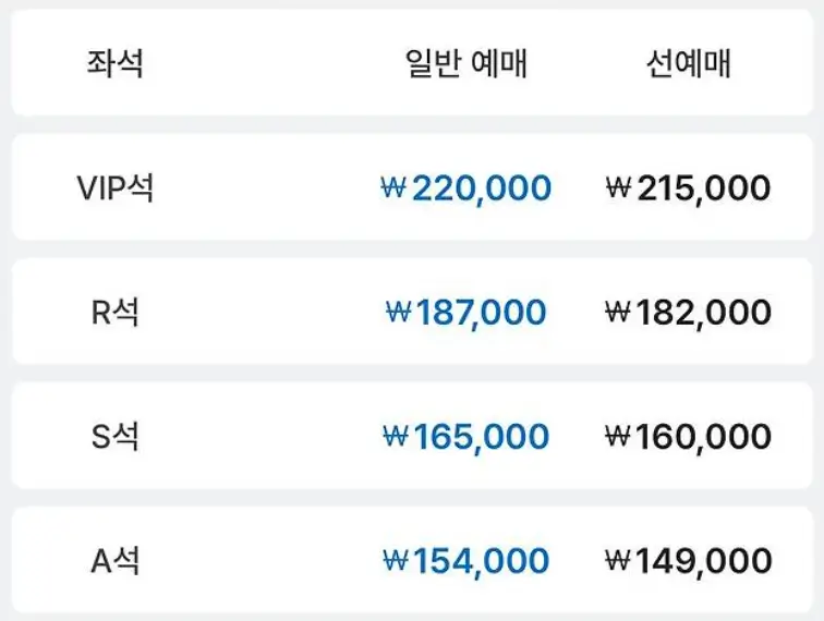 지드래곤 콘서트 가격 좌석배치도