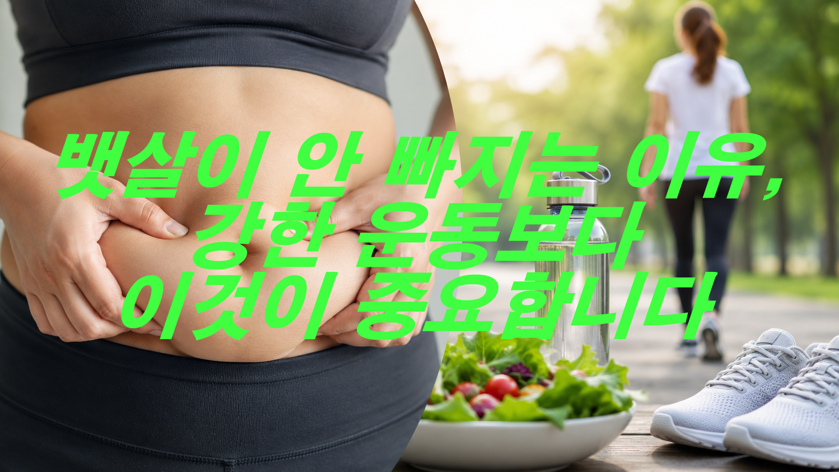 뱃살이 안 빠지는 이유, 강한 운동보다 이것이 중요합니다
