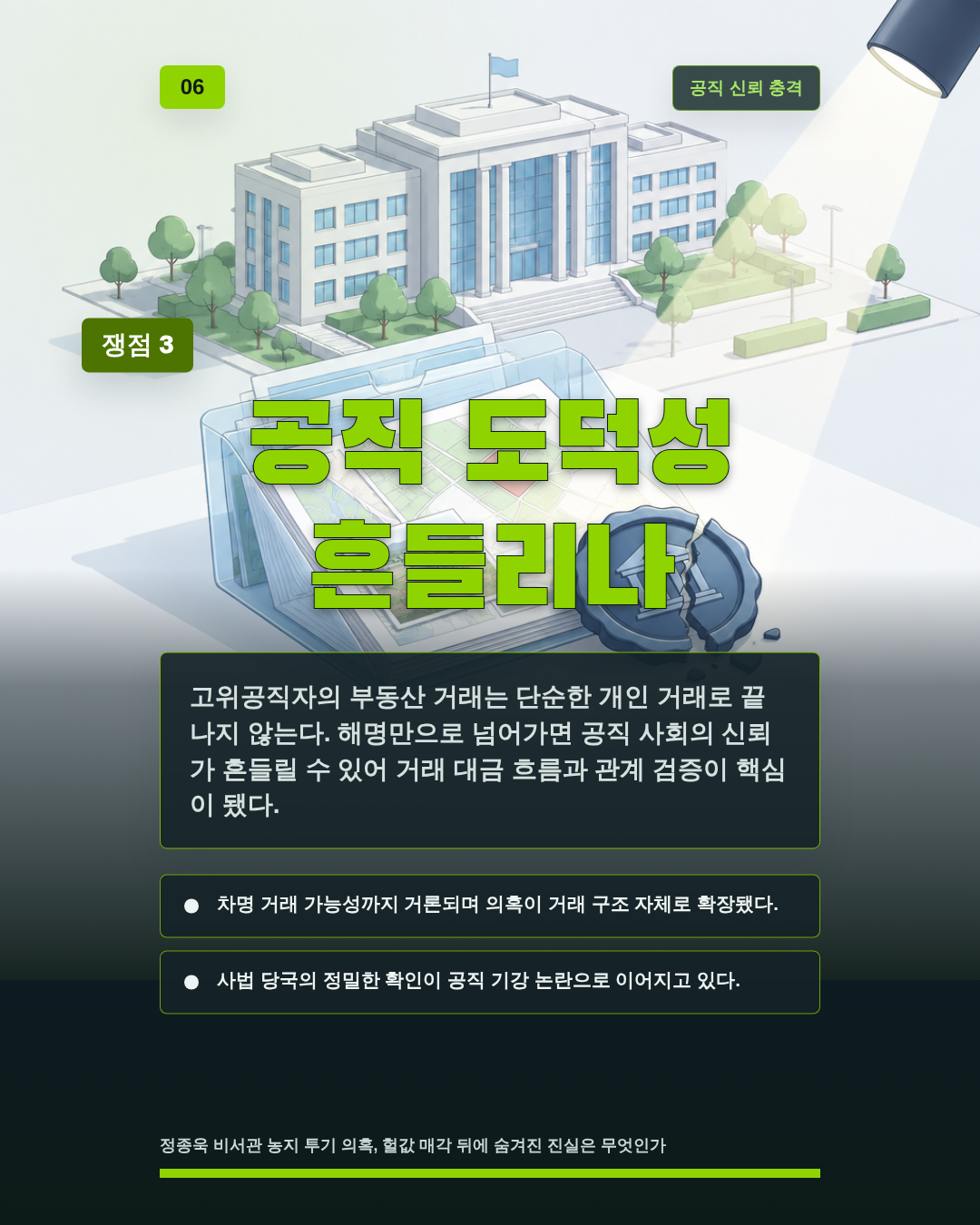 공직 도덕성 흔들리나