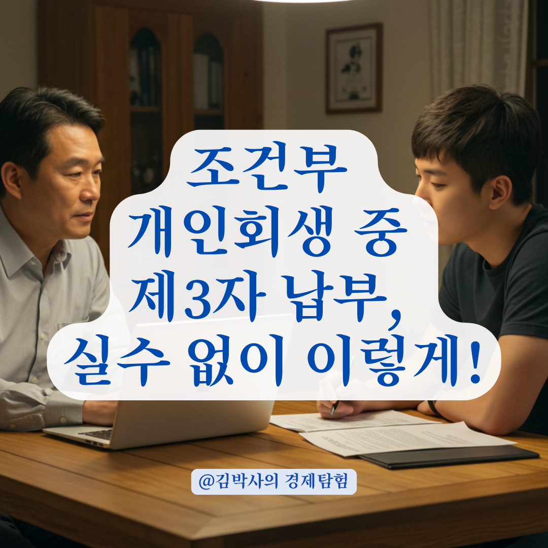 조건부 개인회생 중 제3자 납부, 법적 문제 없이 처리하는 법.