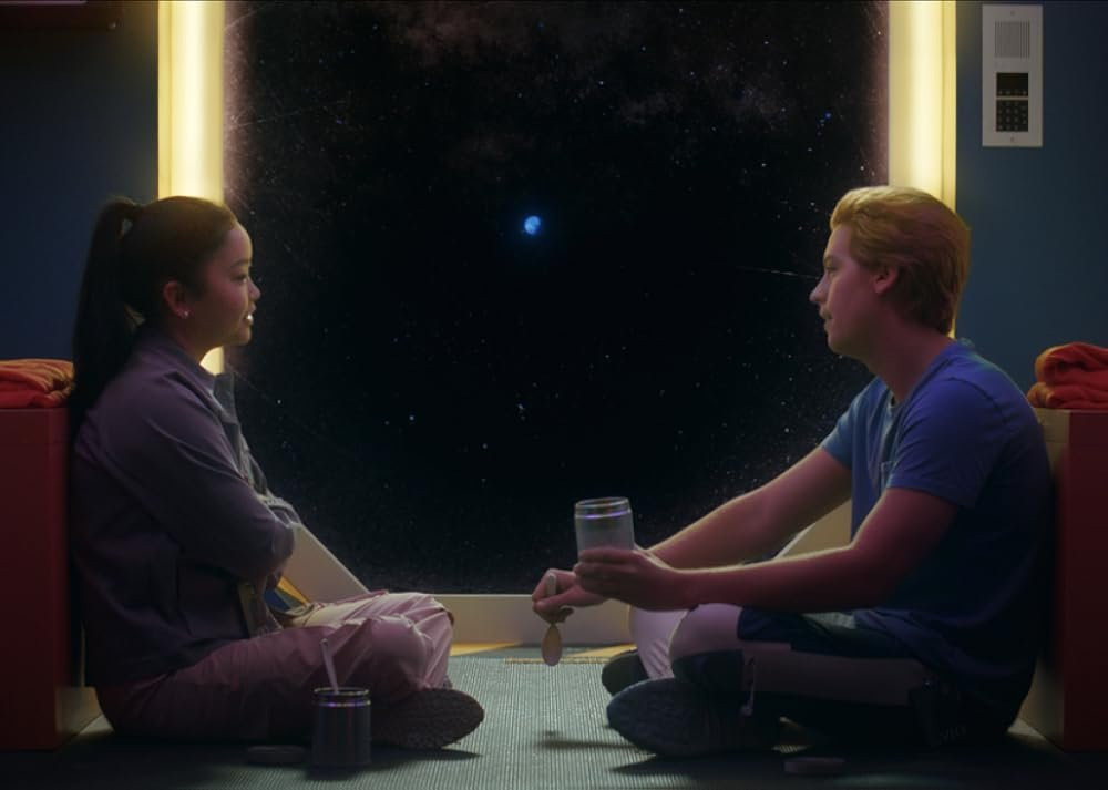 화성 이주선에 몰래탄 주인공과 그를 돕는 소피