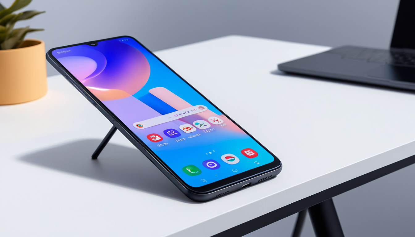 Samsung Galaxy A14 5G with a vibrant display and sleek design, perfect for new smartphone users.