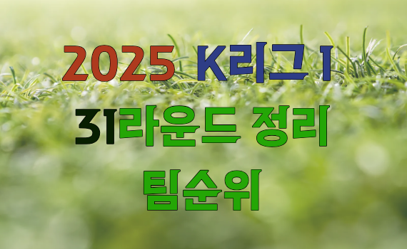 2025 K리그1, 31라운드