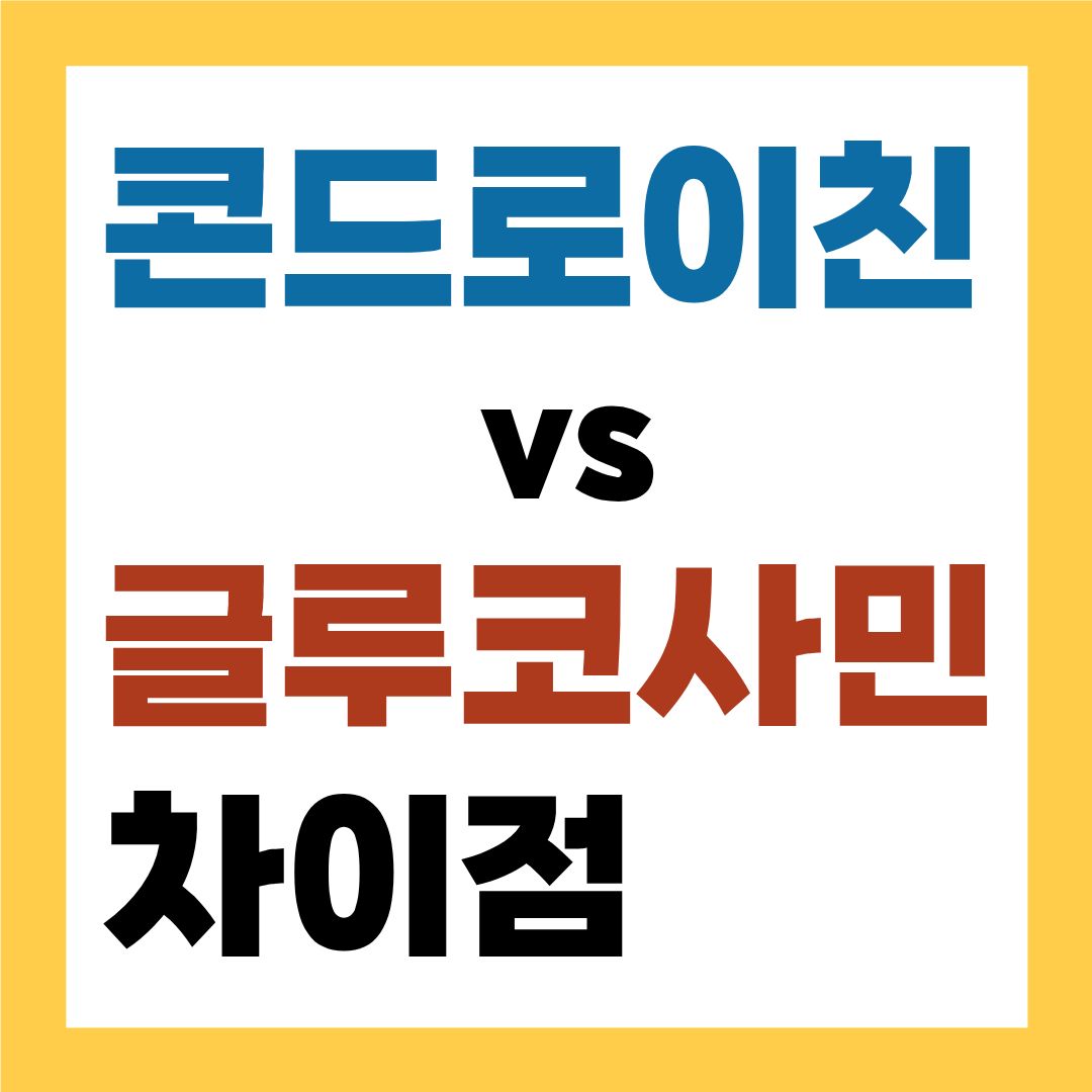 콘드로이친 vs 글루코사민 차이
