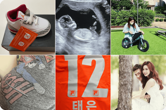 박시은 임신한 아이 위한 선물 준비 모습