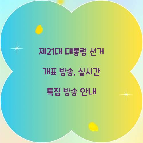 제21대 대통령 선거 개표 방송