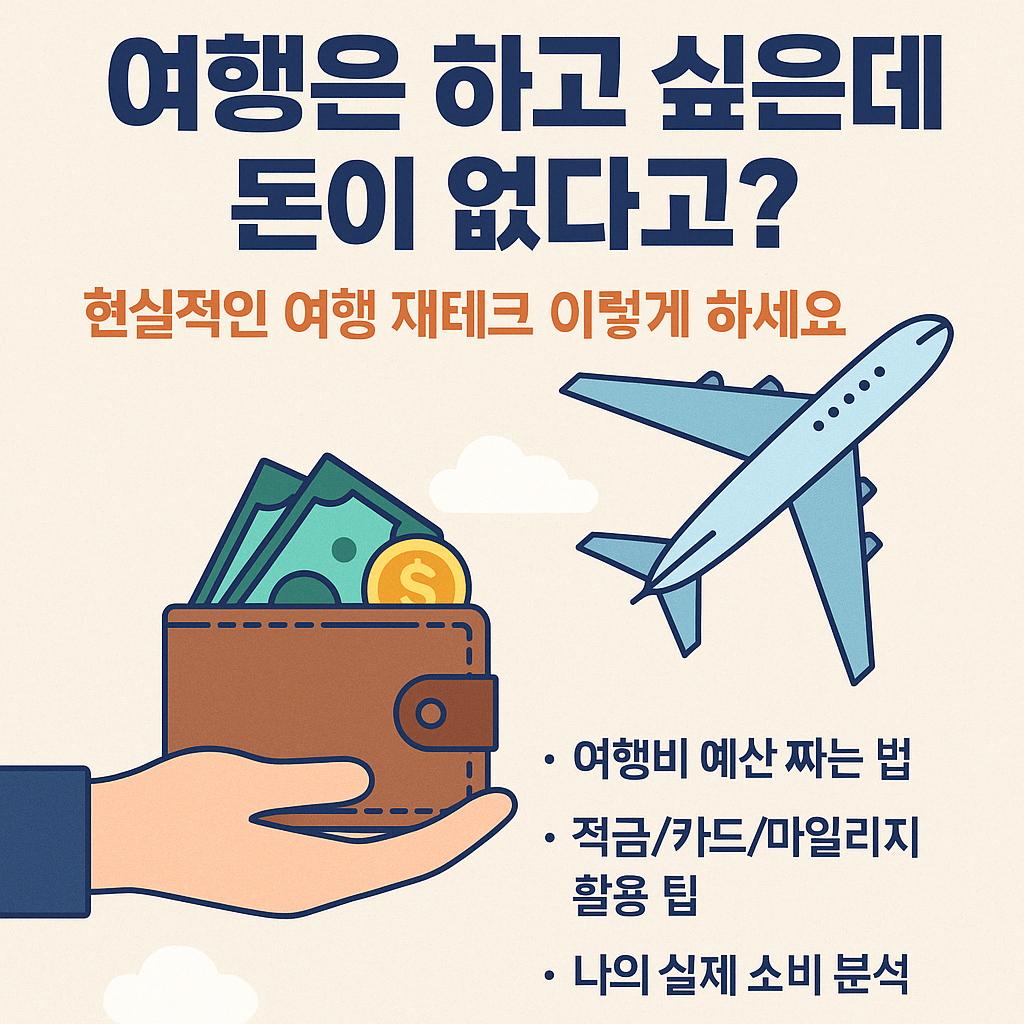 ✈️ 여행은 하고 싶은데 돈이 없다고? 현실적인 여행 재테크 이렇게 하세요!-제작이미지