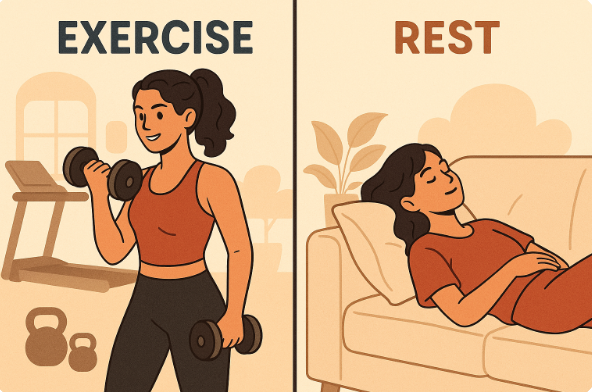 운동과 휴식중 무엇이 좋을까?