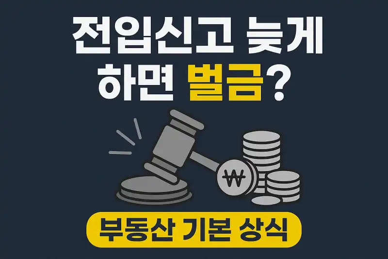 전입신고 늦게 하면 벌금? 부동산 기본 상식
