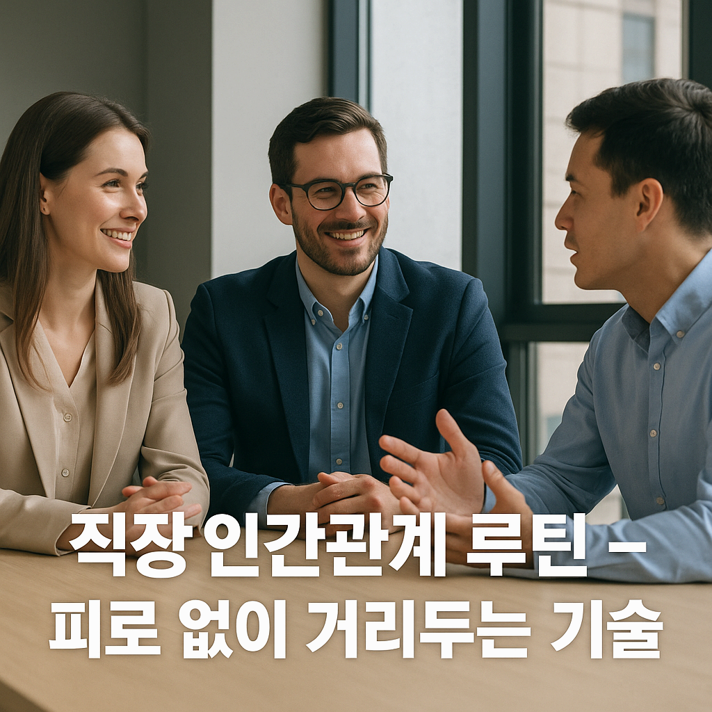 직장 인간관계 루틴 – 피로 없이 거리 두는 기술