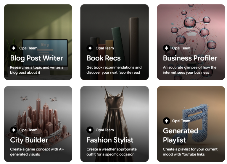 alt=" 구글 오팔에서 뮤직 비디오을 만들기 위한 대시보드 보기 >