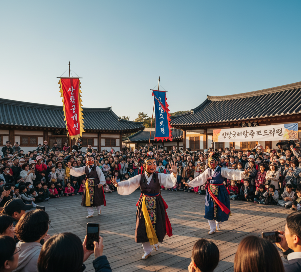 안동 탈춤 공연 모습