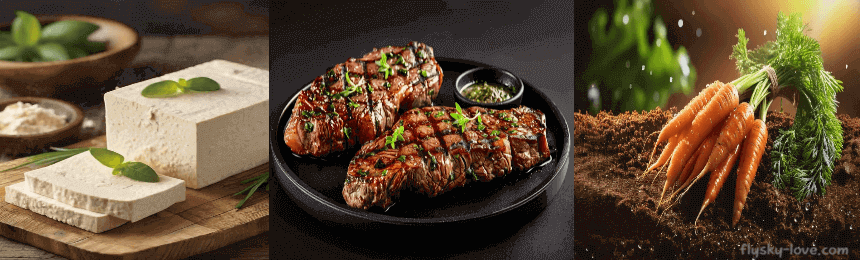 저혈압에 도움이 되는 두부, 소고기, 당근