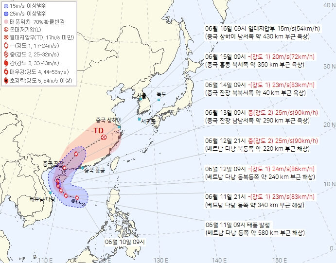1호태풍 우딥 피해 예방 총정리