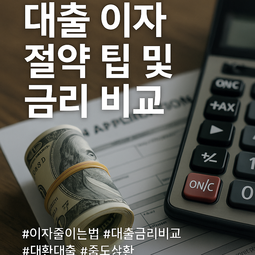 대출 이자 절약 팁 및 금리 비교