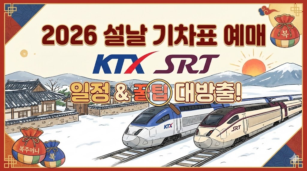 2026년 설날 기차표(KTX, SRT) 예매 일정 및 꿀팁