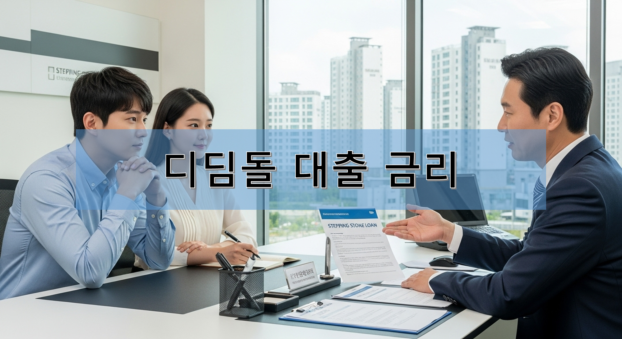 디딤돌 대출을 위해 상담 중인 신혼부부