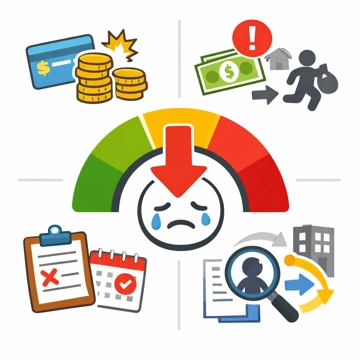 신용점수 갑자기 하락하는 주요 원인 설명9