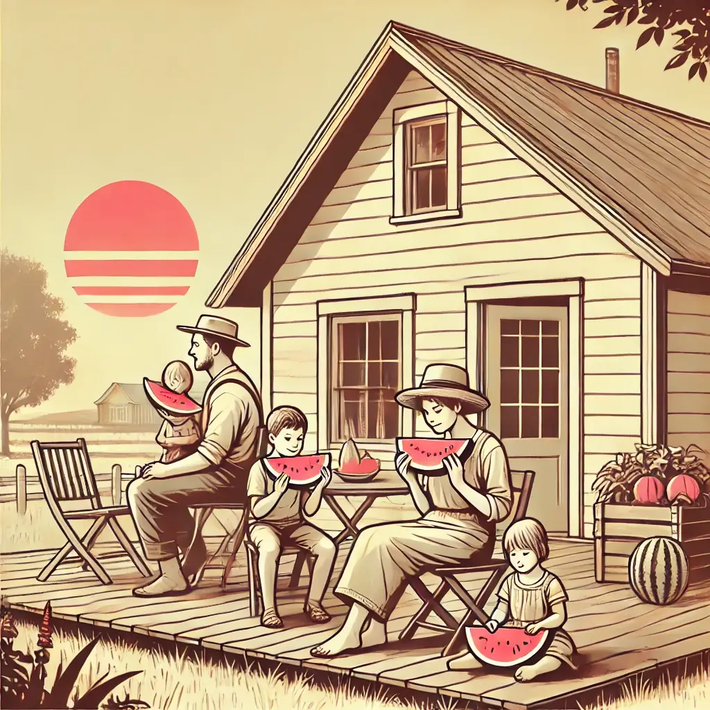 가족과 주말 농장에서의 추억