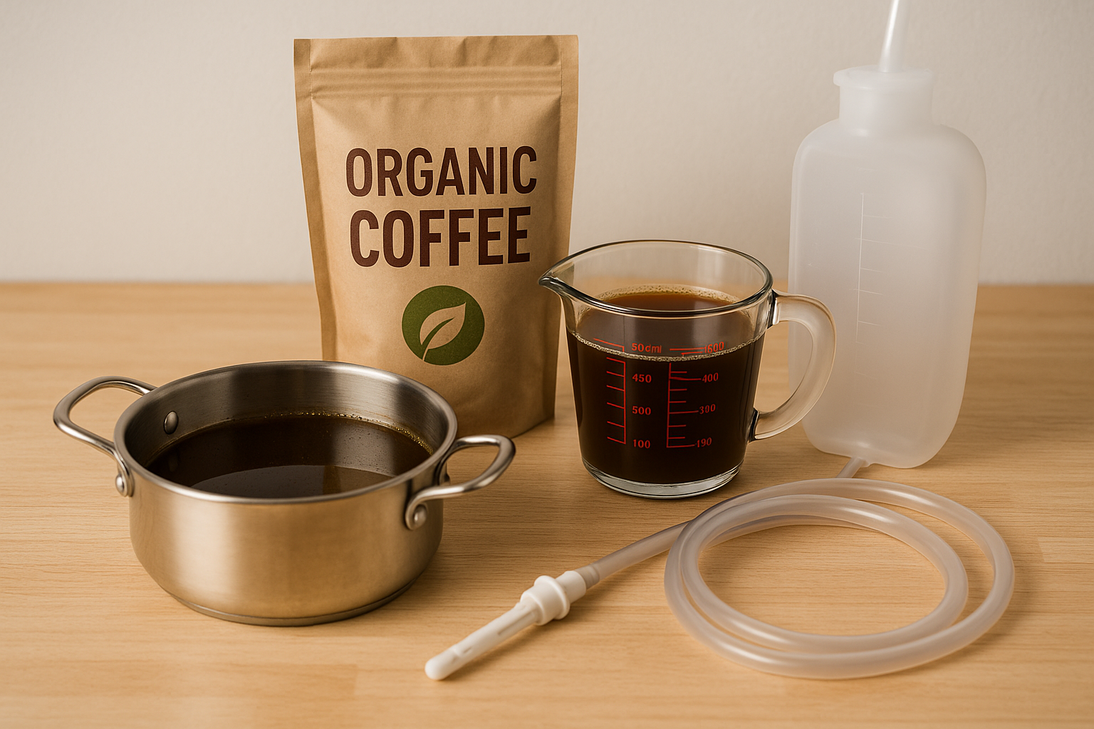 암환자를 위한 커피관장 준비 과정