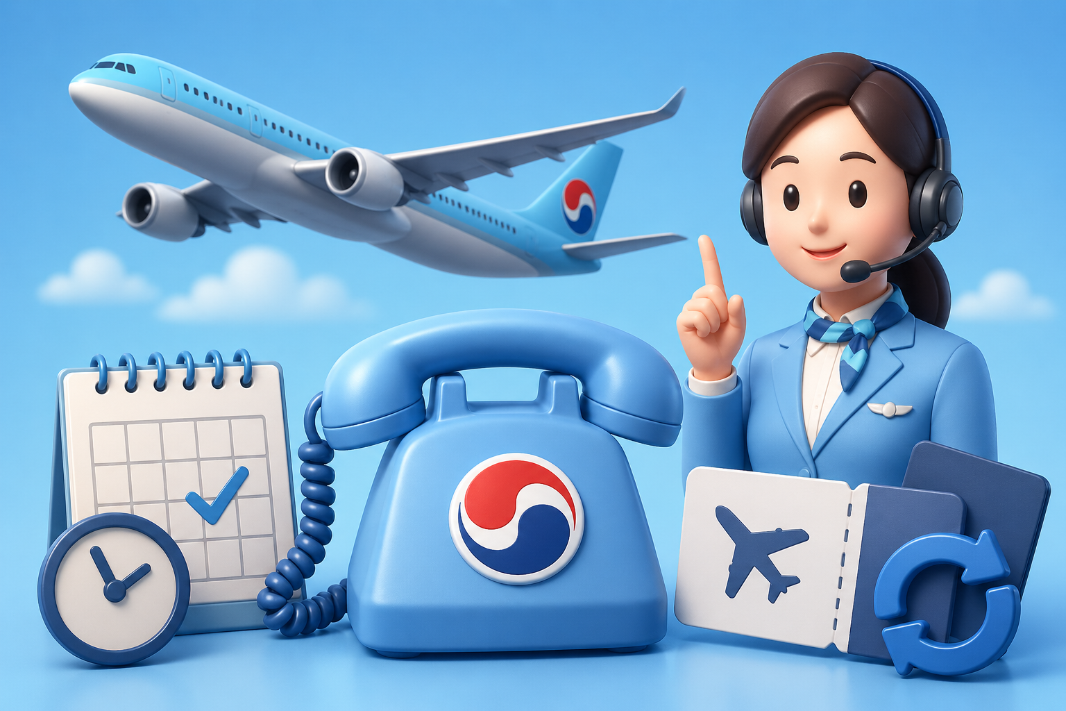 대한항공 예약센터 전화번호 총정리 (상담원 연결 꿀팁 + 예약 변경 취소 방법까지) 관련 사진