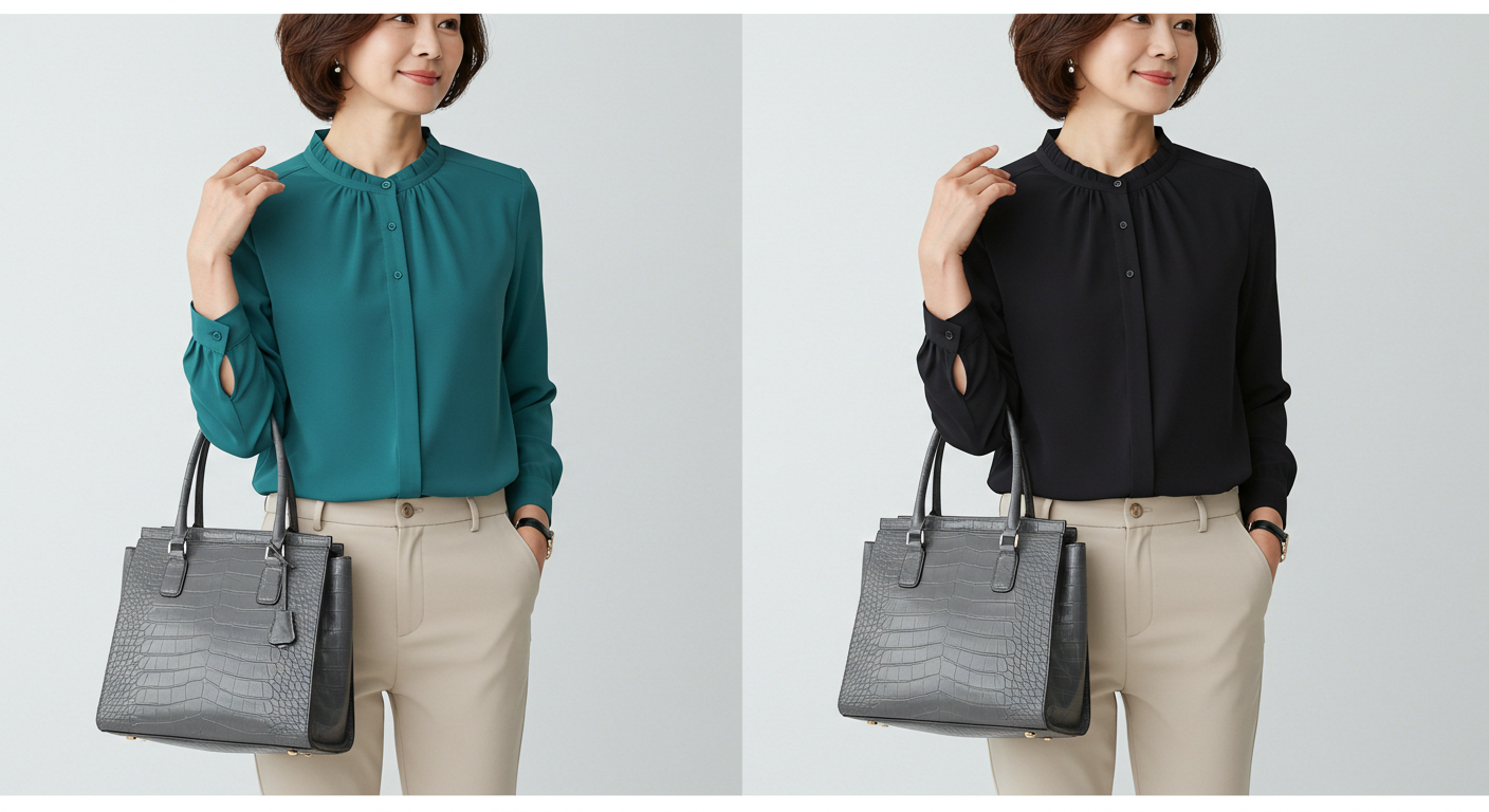 중년 여성 데일리룩