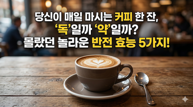당신이 매일 마시는 커피 한 잔, '독'일까 '약'일까? 몰랐던 놀라운 반전 효능 5가지!
