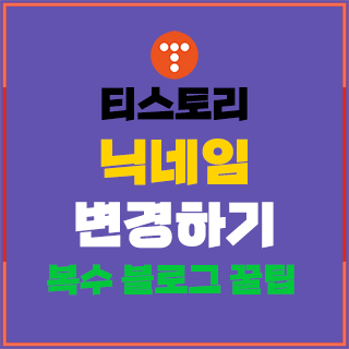 나의 여러가지 티스토리들을 각각 다른 닉네임으로 사용할 수 있는 방법을 안내해주는 페이지의 썸네일 이미지입니다