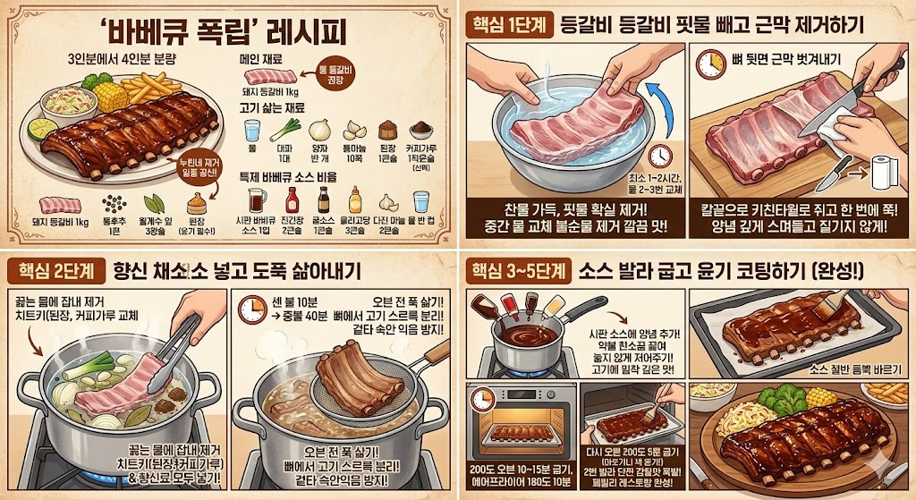 등갈비바베큐 에어프라이어